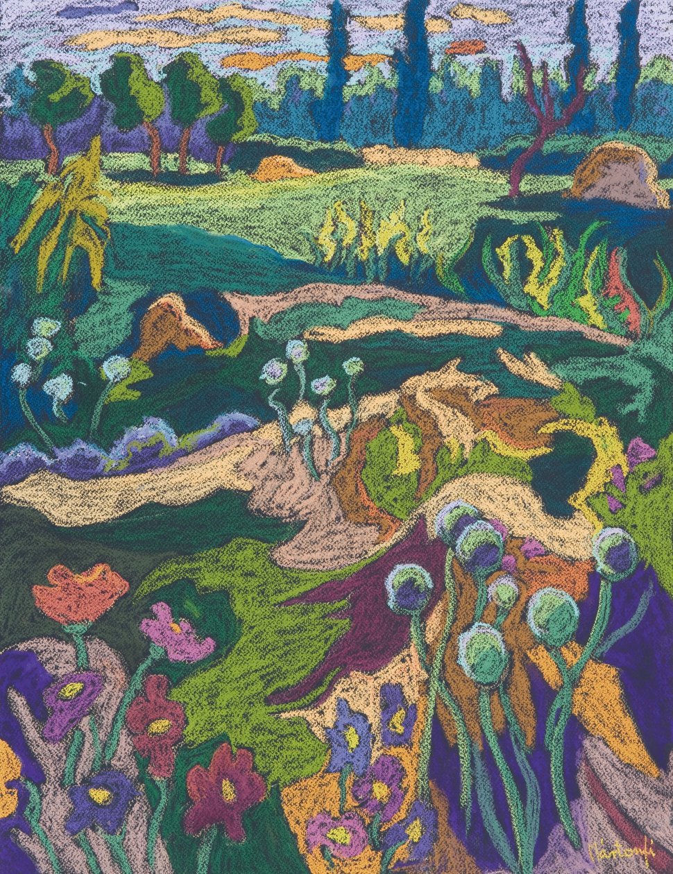 2008年7月地形（纸上粉彩） 作者 玛塔·马顿菲·本克