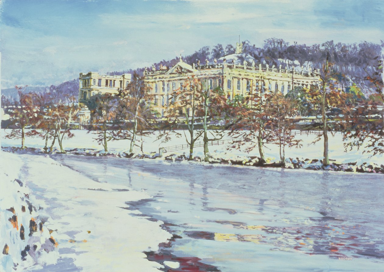 Chatsworth  -  Midwinter，1996（水粉画） 作者 马丁·德森