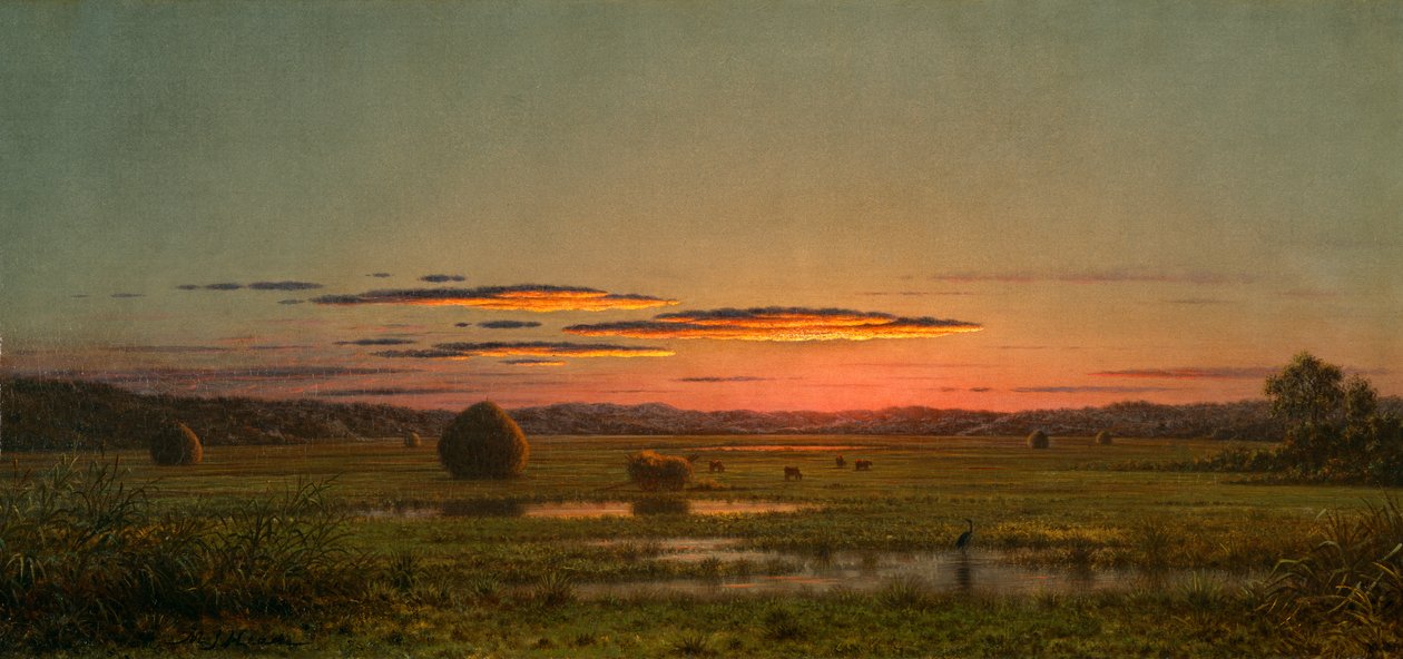 日落，1880年 作者 马丁·约翰逊·海德
