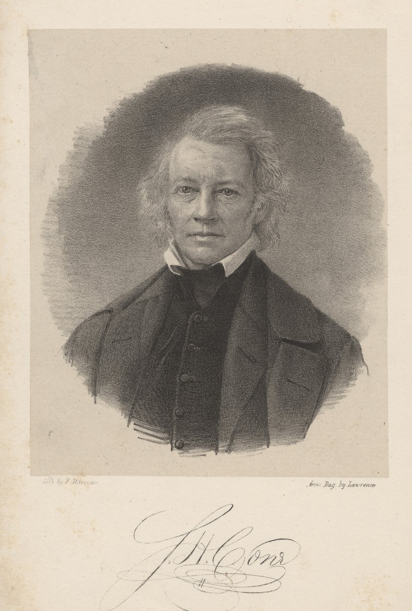 JH Cone，弗朗西斯·达维尼翁的光刻，1840年 作者 马丁·劳伦斯