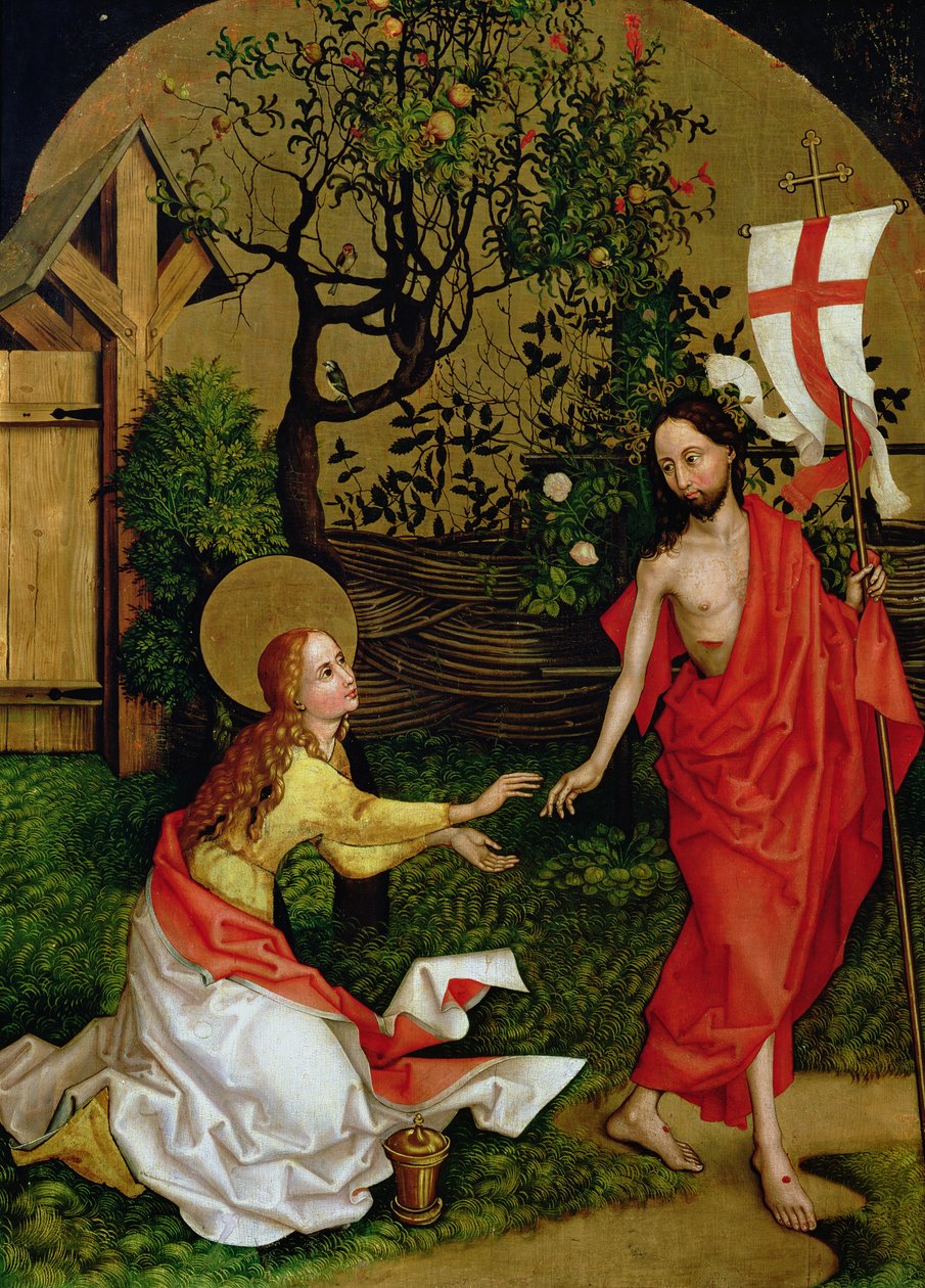 多米尼加人的祭坛画：Noli Me Tangere，c.1470-80 作者 马丁·尚高