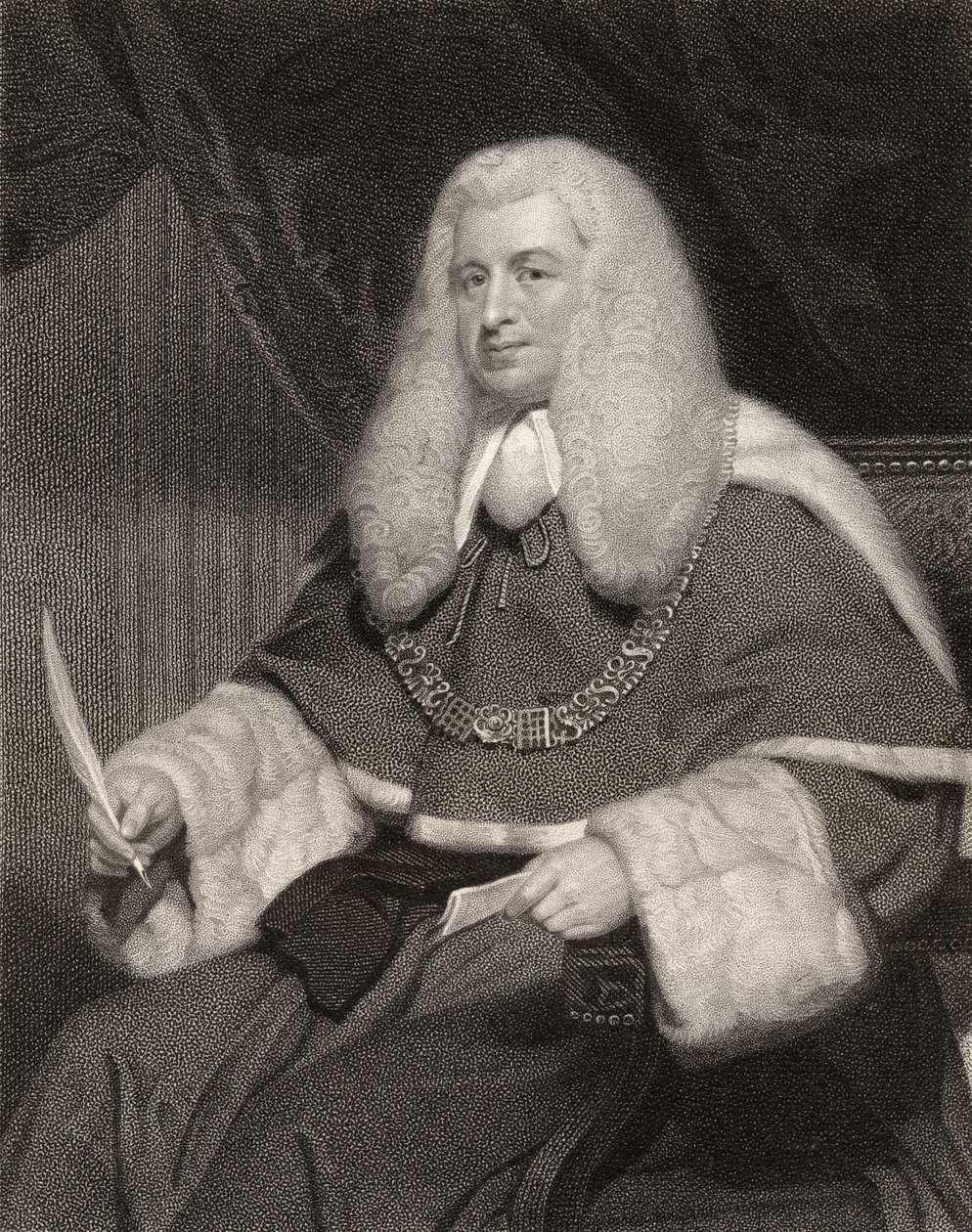 Lord Lloyd Kenyon，由William Holl（1807-71）从&39;国家肖像画廊，第三卷&39;中镌刻，出版于1835年 作者 马丁·阿彻·谢