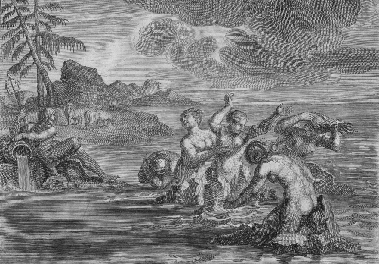 cerastae变成了公牛，propoetides变成了岩石，c1683。 作者 马丁·布彻（Martin Bouche）