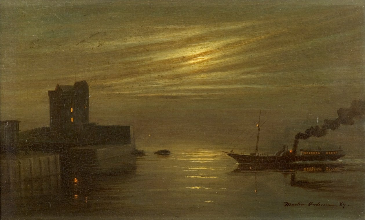 Broughty Castle - Moonlight Scene 作者 马丁 