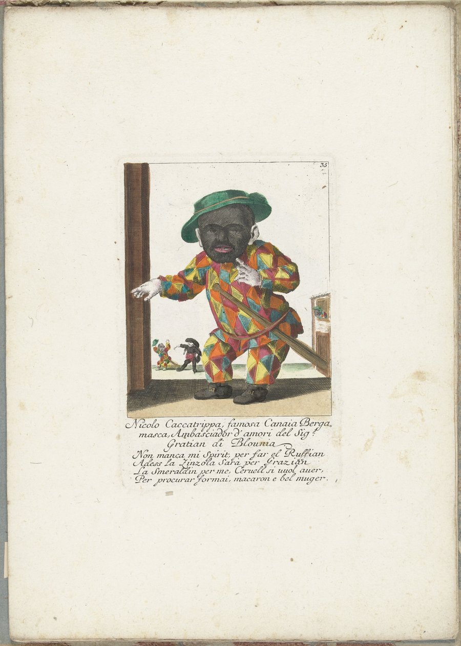 De dwerg Nicolo Caccatrippa als harlekijn，约 1710 年
Nicolo Caccatrippa，著名的 Canaia Bergamasca，Ambasciador d