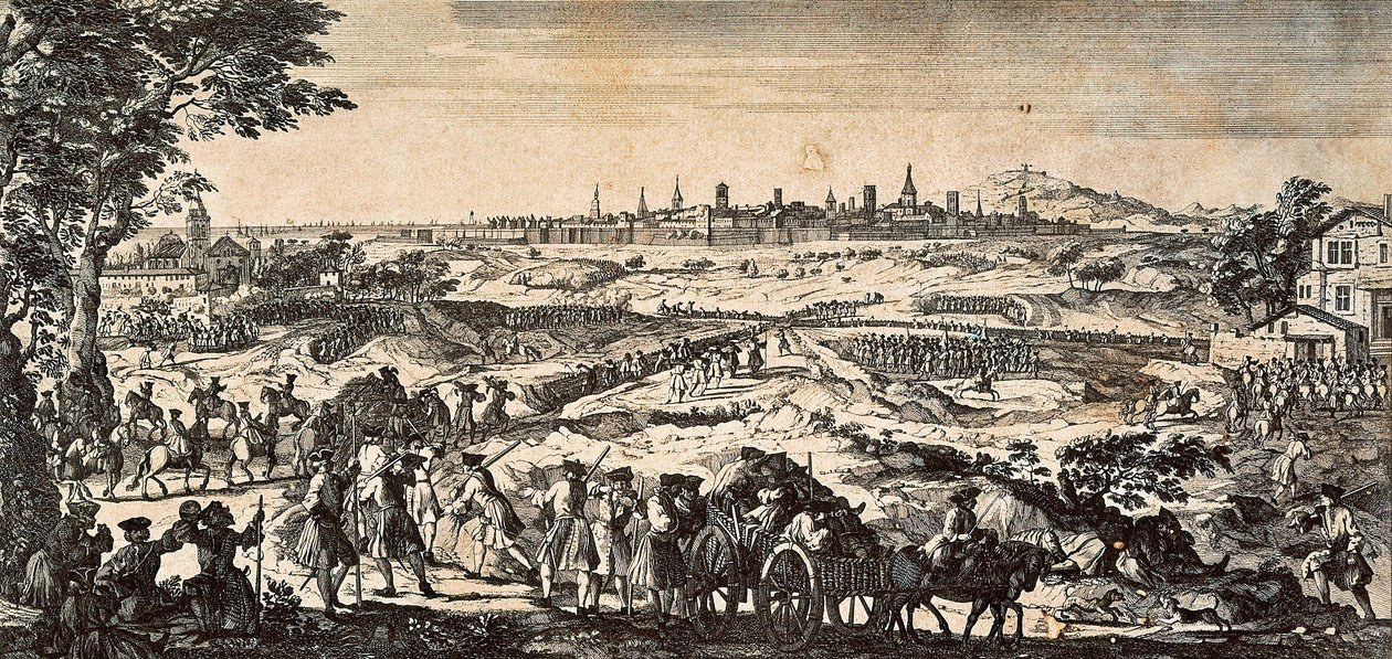 法国和西班牙之间的西班牙继承战争（1701-1714），巴塞罗那总部 作者 马丁·恩格布雷希特