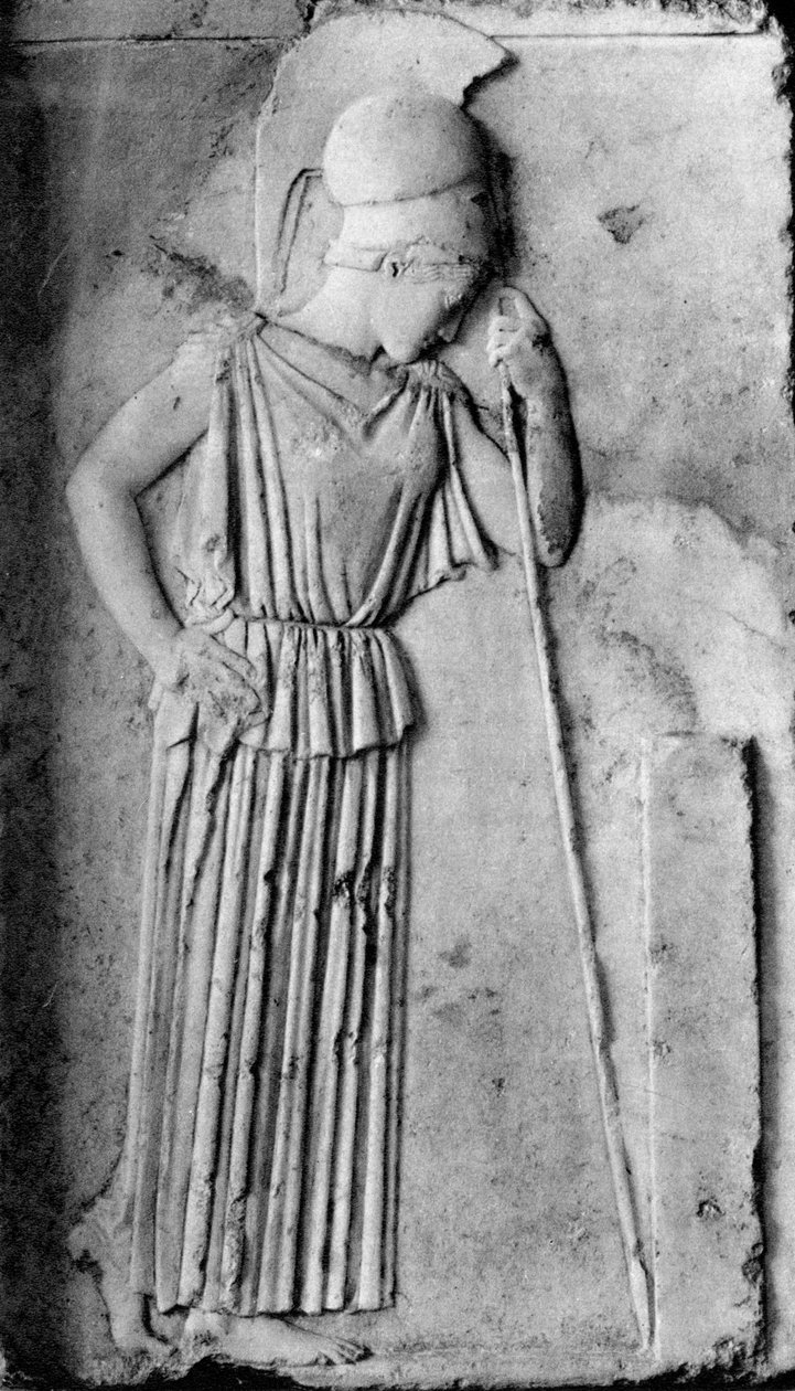 雅典娜·密涅瓦（AthenaMinerva）的救济，公元前5世纪，1937年。 作者 马丁赫利曼