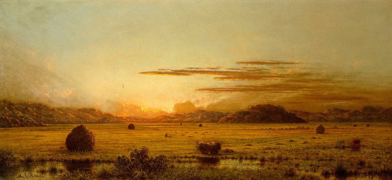 日出，霍博肯草地，约1875-1885年 作者 马丁·约翰逊·海德