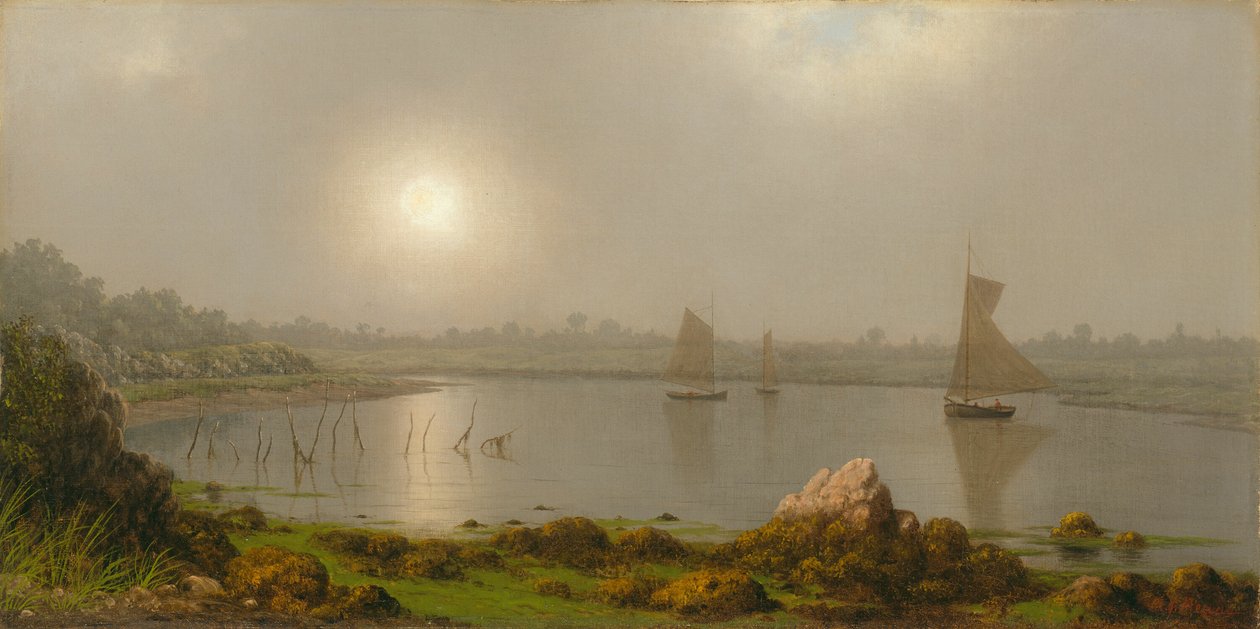 约克港，缅因州的海岸，1877年。 作者 马丁·约翰逊·海德