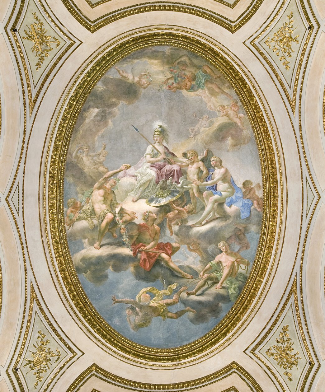 La Sapienza，Salone d Onore或Sala Napoleonica的天花板，1777年 作者 马丁·诺勒