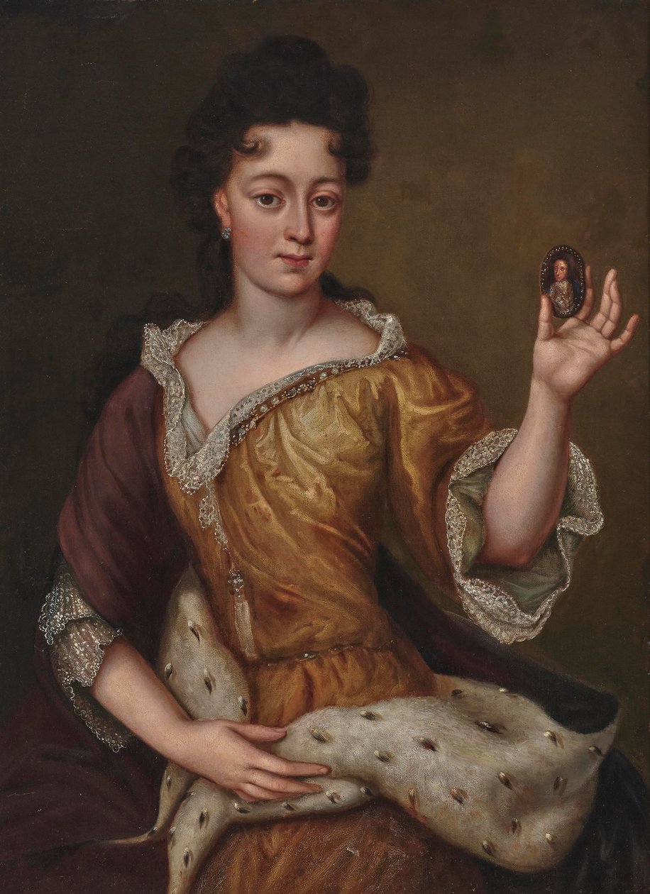 特蕾莎-库内贡达-索比斯卡的画像，1676-1730年，巴伐利亚选帝侯，17世纪末。 作者 马丁·梅格（Martin Maingaud）