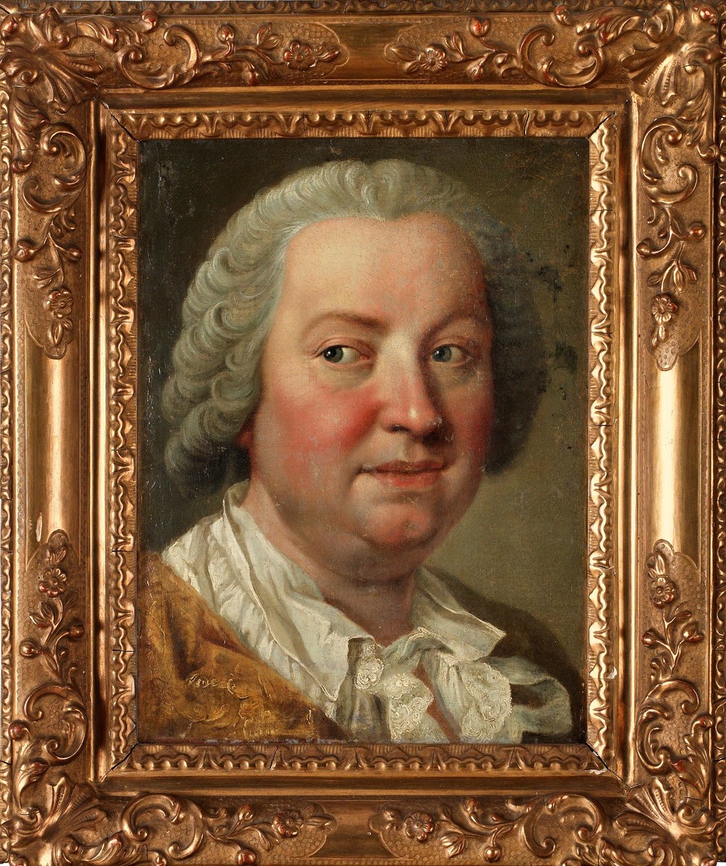 Autoportrait - Peinture de Martin van Meytens le jeune (1695-1770), huile sur toile, 36x26,5 cm - Self-Portrait, Oil on canvas by Martin van Meytens the Younger - Private Collection 作者 马丁·梅滕斯（Martin Meytens）