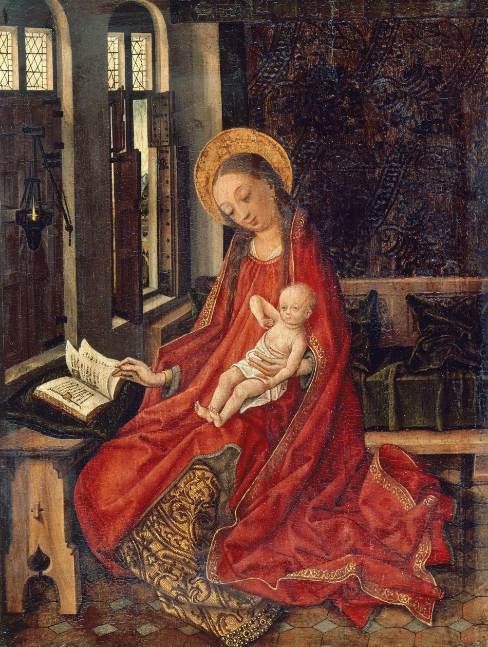 房间里有孩子的圣母》，马丁-肖高尔（Martin Schongauer，约 1430-1491 年）创作 作者 马丁·尚高