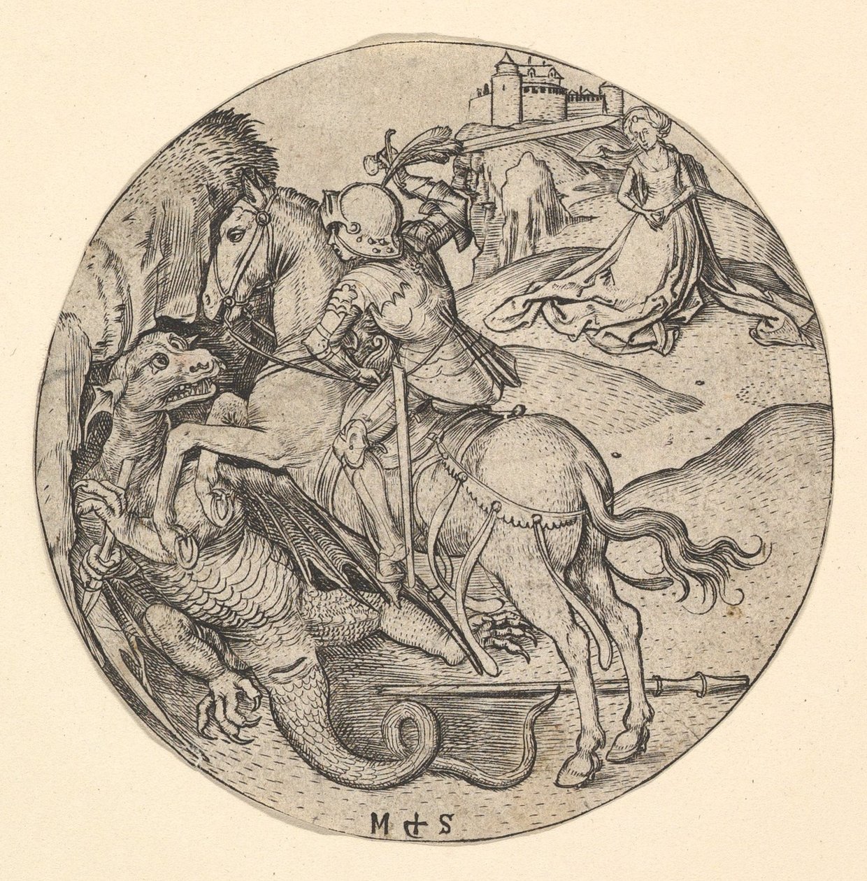 约克圣乔治杀龙1435-1491。 作者 马丁·尚高