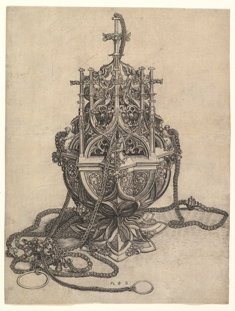 香炉，约。 1435-1491。 作者 马丁·尚高