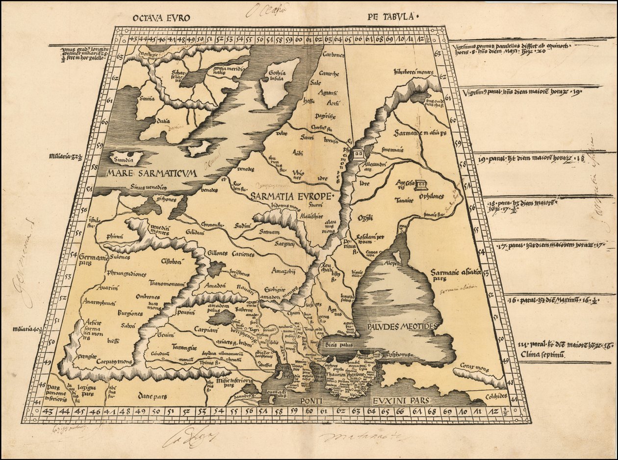 Martin Waldseemüller 绘制的 1513 年波罗的海、斯堪的纳维亚、波兰和东欧地图 作者 马丁·沃尔德西缪勒