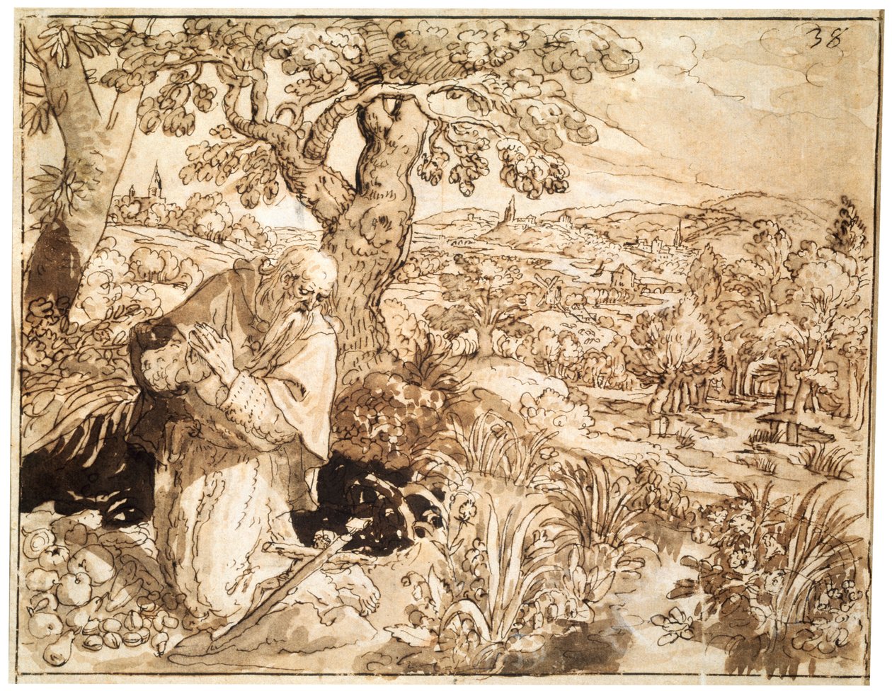 隐士，1585-1586年 作者 马尔滕·德·沃斯