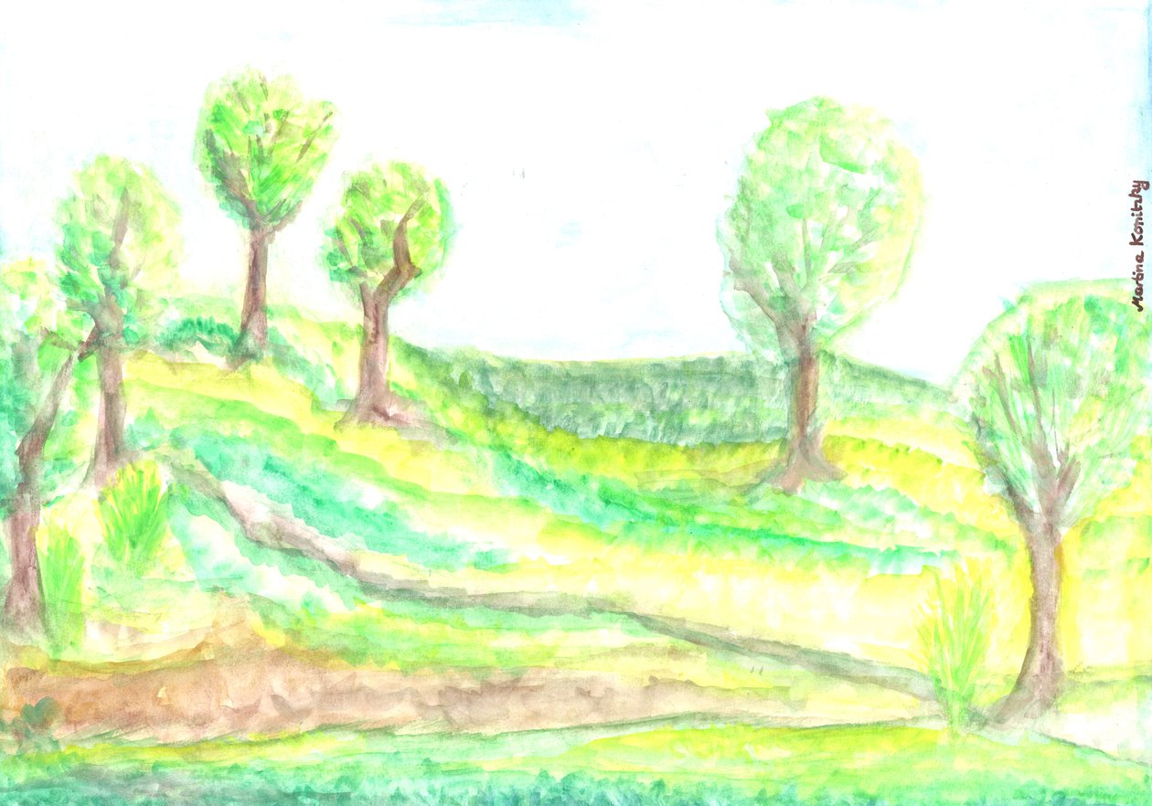 春天的花园景 作者 玛蒂娜·柯尼兹基（Martina Konitzky）