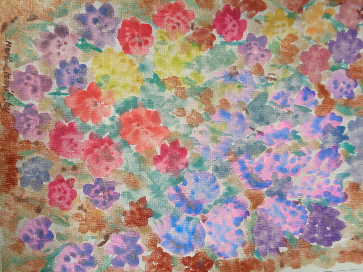 薰衣草、菊花、金鱼草和角紫罗兰 — 十月在花园里 作者 玛蒂娜·柯尼兹基（Martina Konitzky）