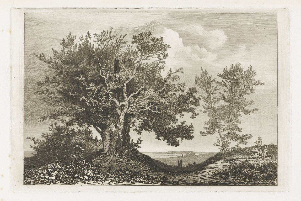 两块树地之间的乡间小路 作者 Martinus Antonius Kuytenbrouwer Jr.