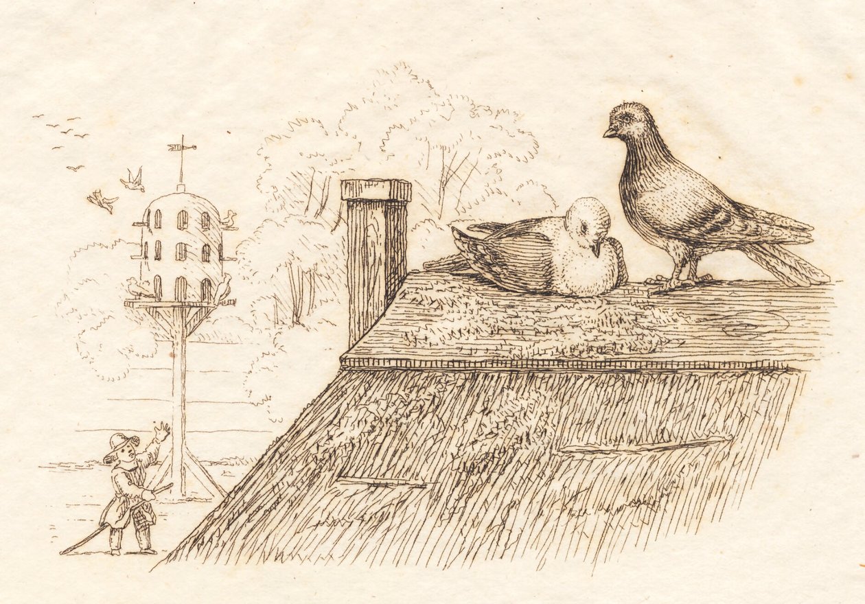 海伊为《半百儿童寓言》绘制的插图 作者 马蒂努斯·罗比（MartinusRørbye）