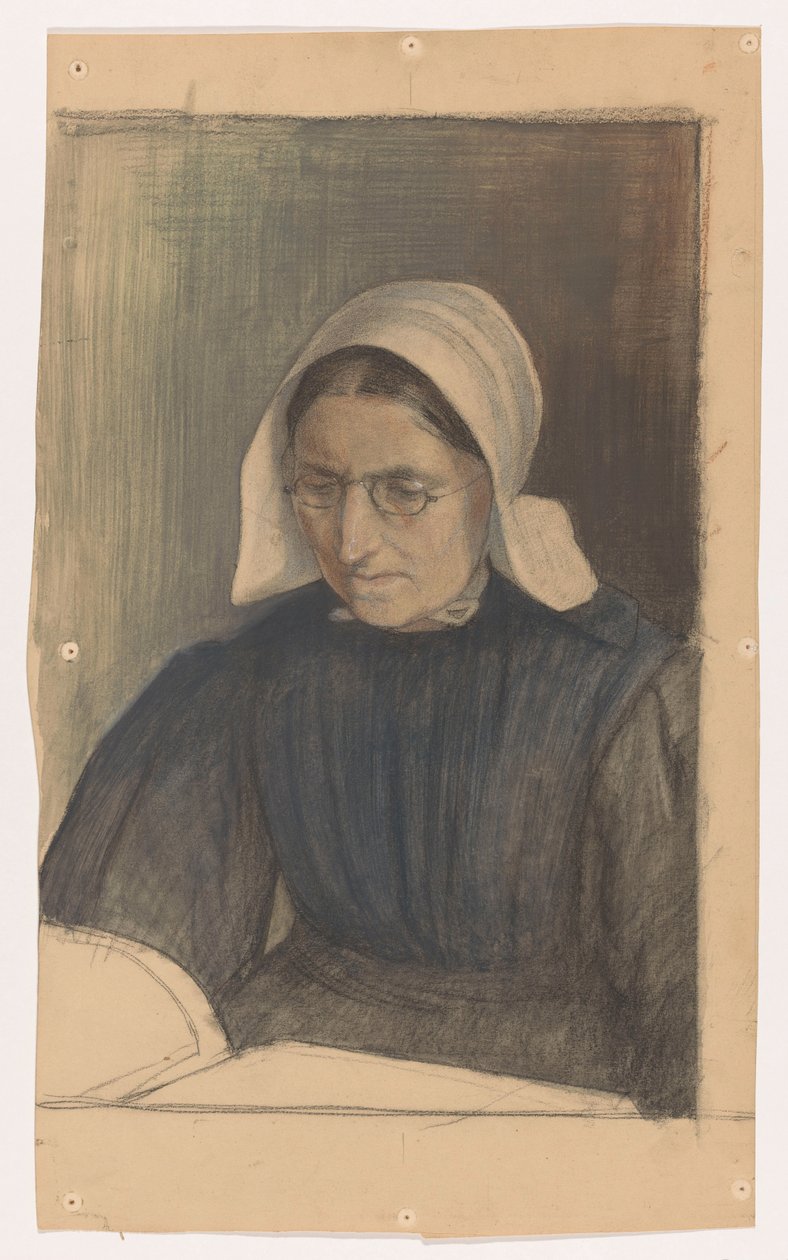 穿着古伊服装的女读者 作者 Martinus van Regteren Altena