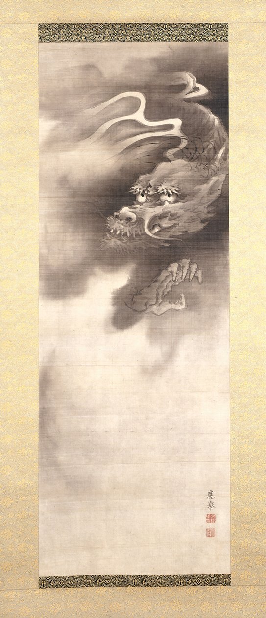 朱尔金与鹿（绢本设色） 作者 丸山大京