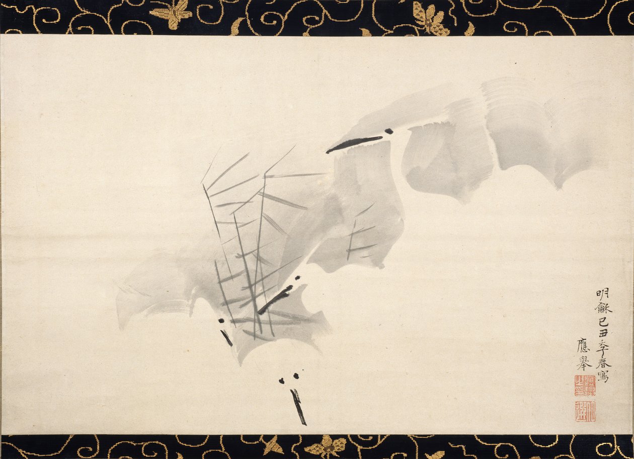 白鹭，1769年。 作者 丸山大京