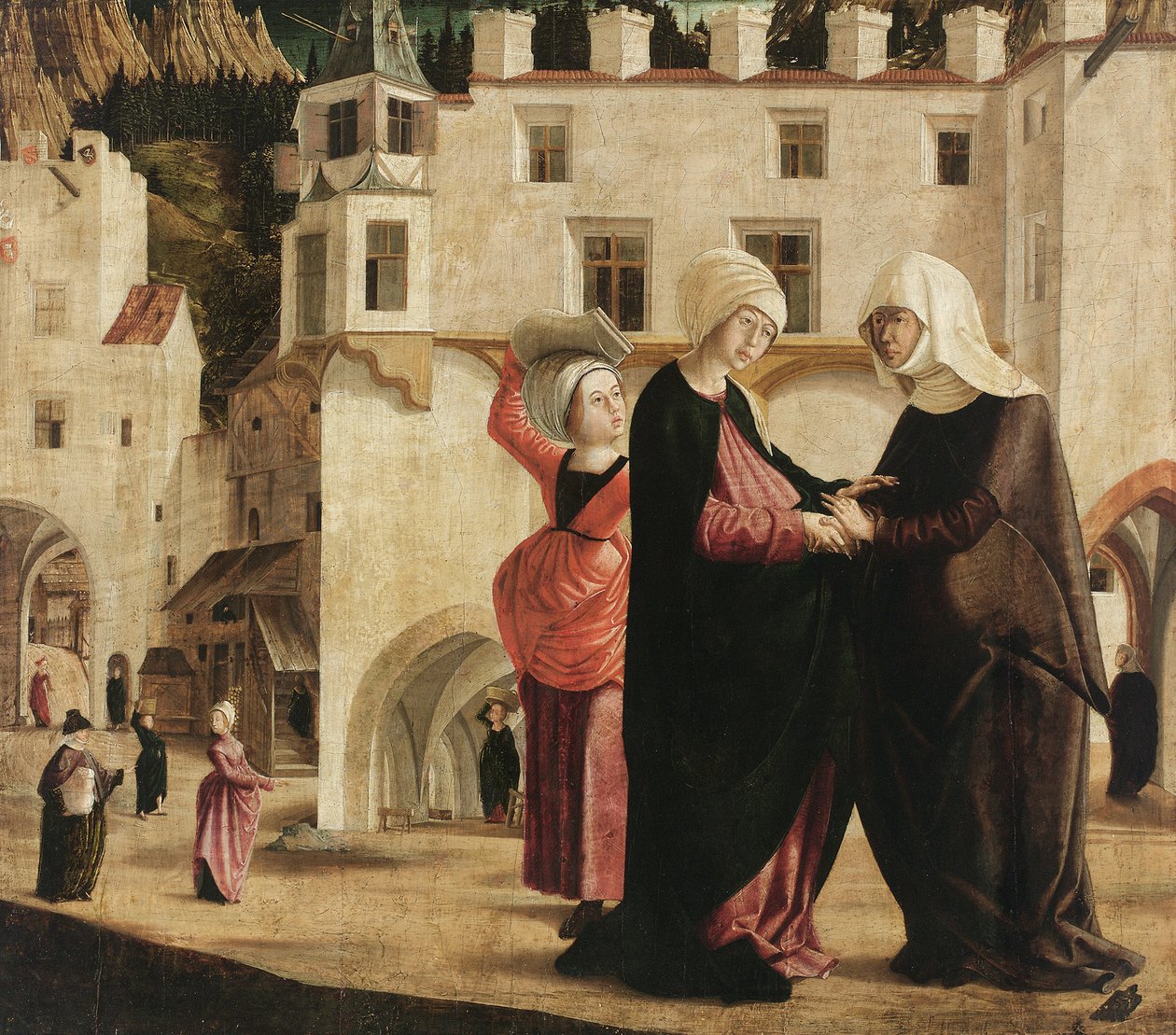 The Visitation，c.1502（在云杉木材上绘画） 作者 马克思丰富