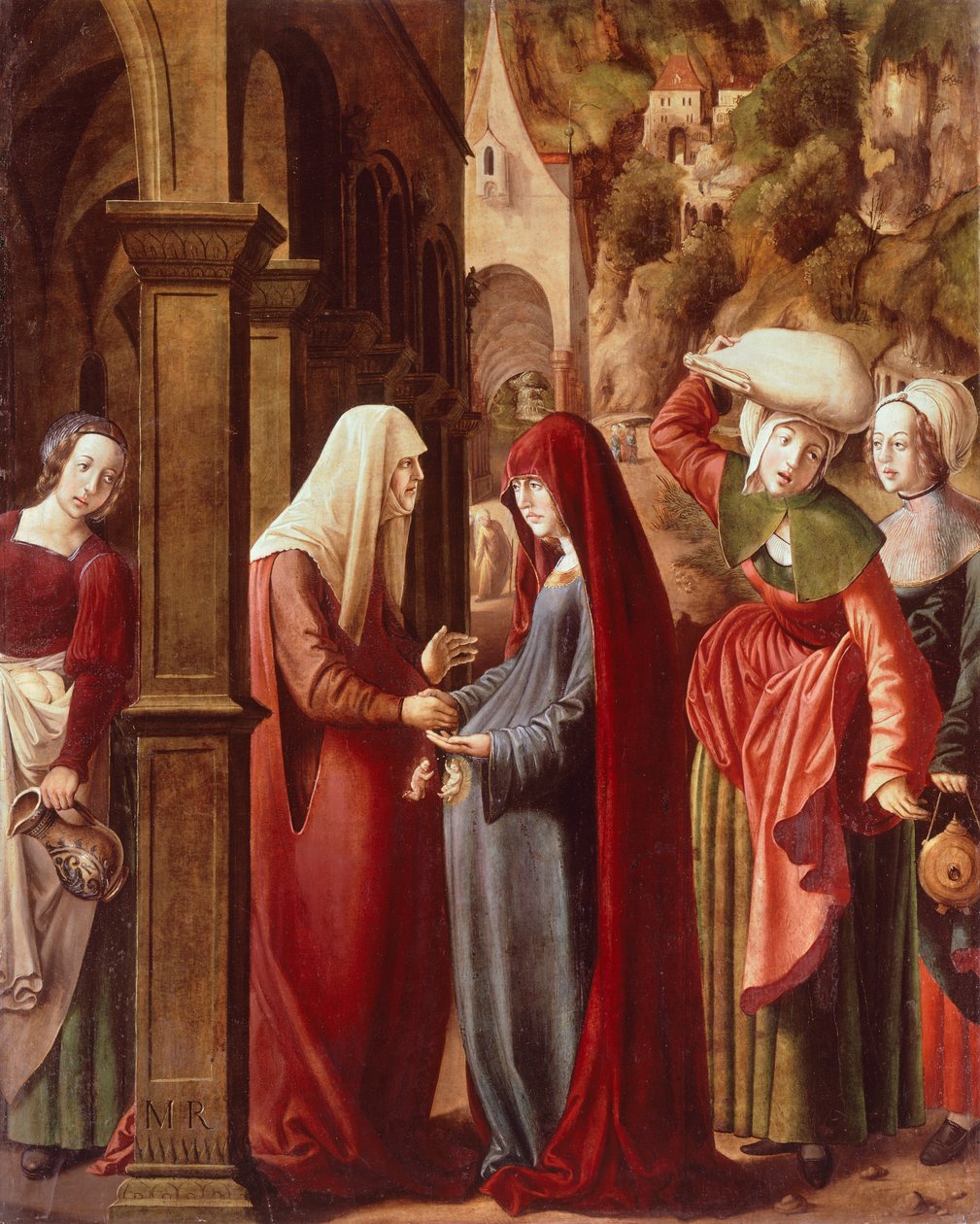 The Visitation, detail from scenes of the Life of the Virgin 作者 马克思丰富