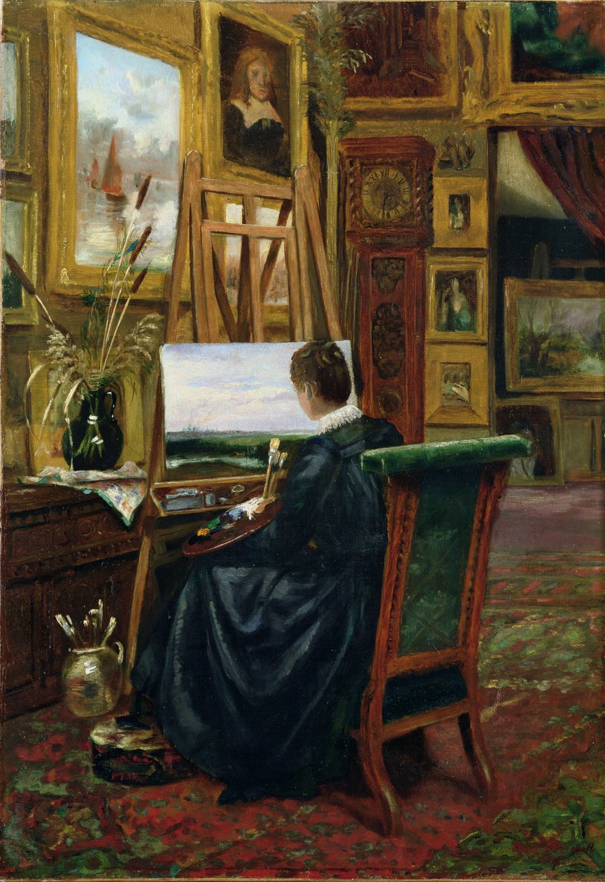 一位女艺术家，1887年 作者 玛丽·丘吉尔
