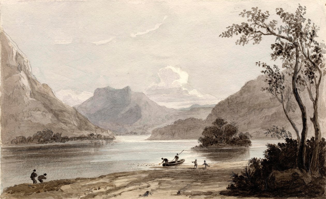 Loch Erne，1826-27（铅笔和纸上的wc） 作者 玛丽·伊丽莎白·蒙克
