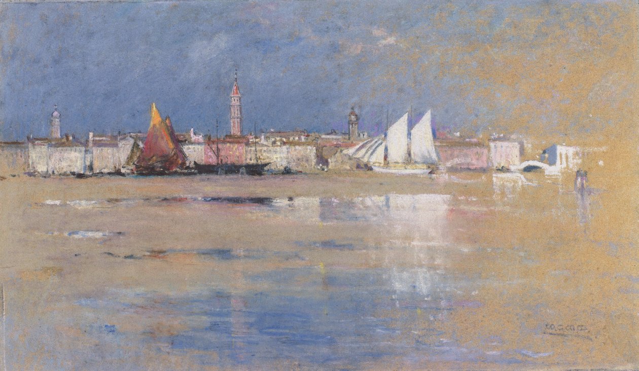 威尼斯，1910年（纸上粉彩） 作者 玛丽·乔治娜·韦德·威尔逊