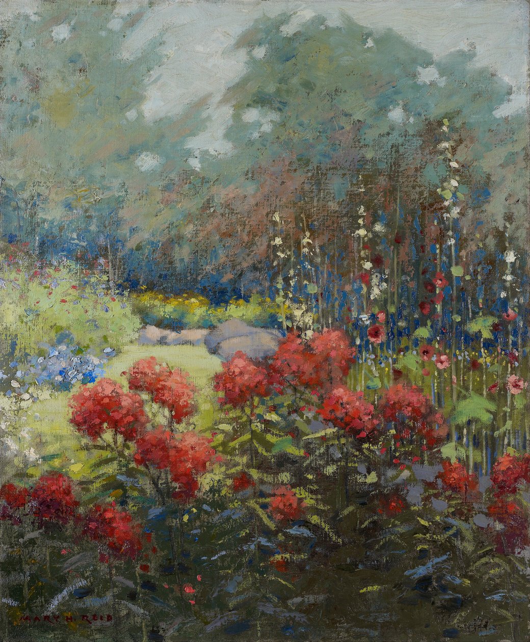 九月的一个花园 作者 玛丽·海斯特·里德（Mary Hiester Reid）