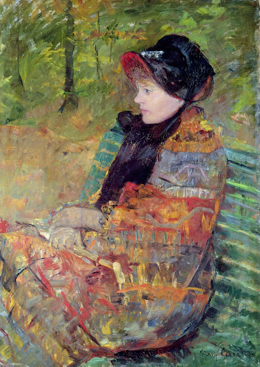 Mlle C. Lydia Cassatt的肖像，1880年 作者 玛丽·卡萨特