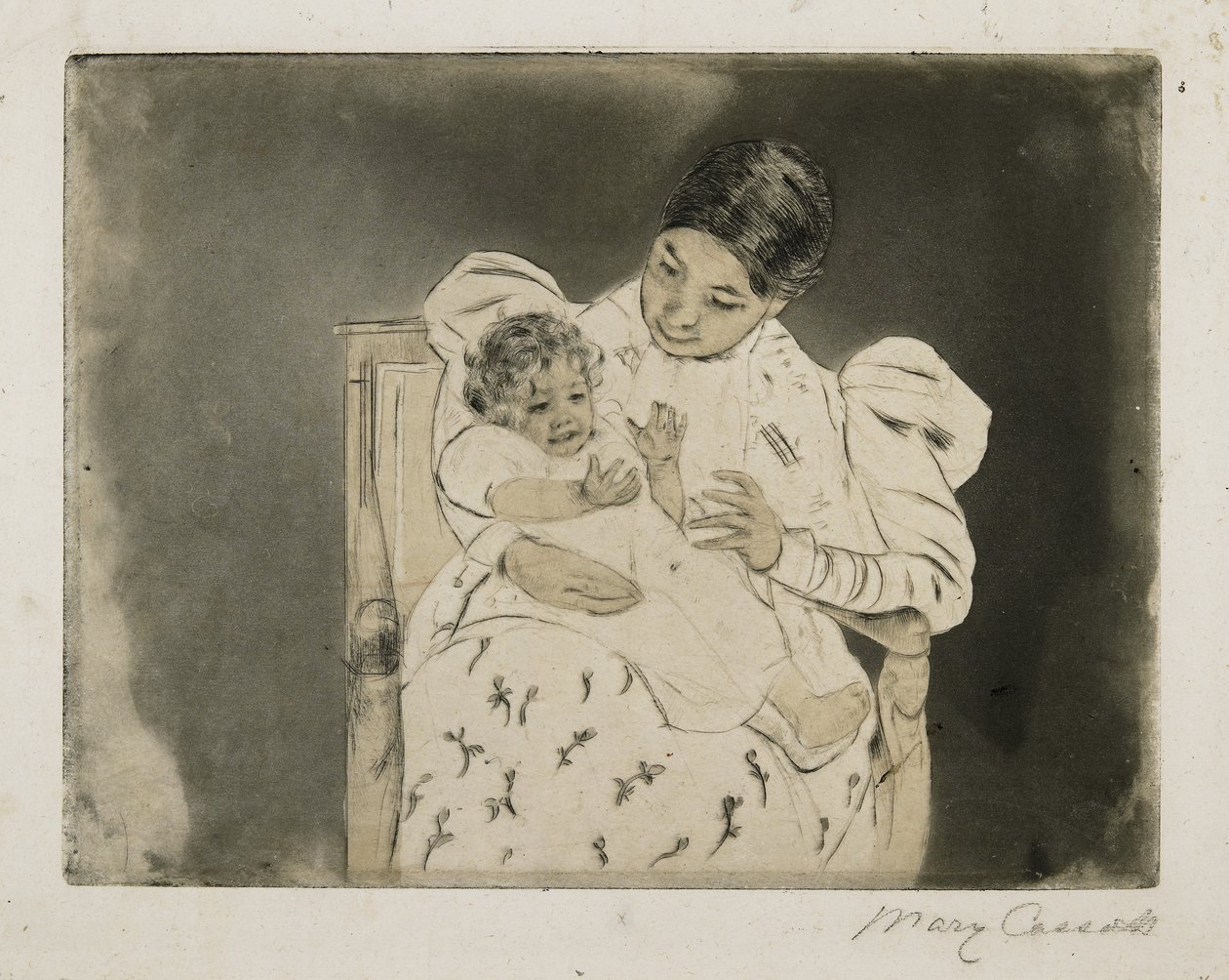 赤脚儿童，c。 1896年至1897年 作者 玛丽·卡萨特