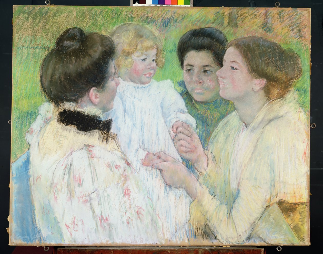 1897年，妇女钦佩一个孩子 作者 玛丽·卡萨特