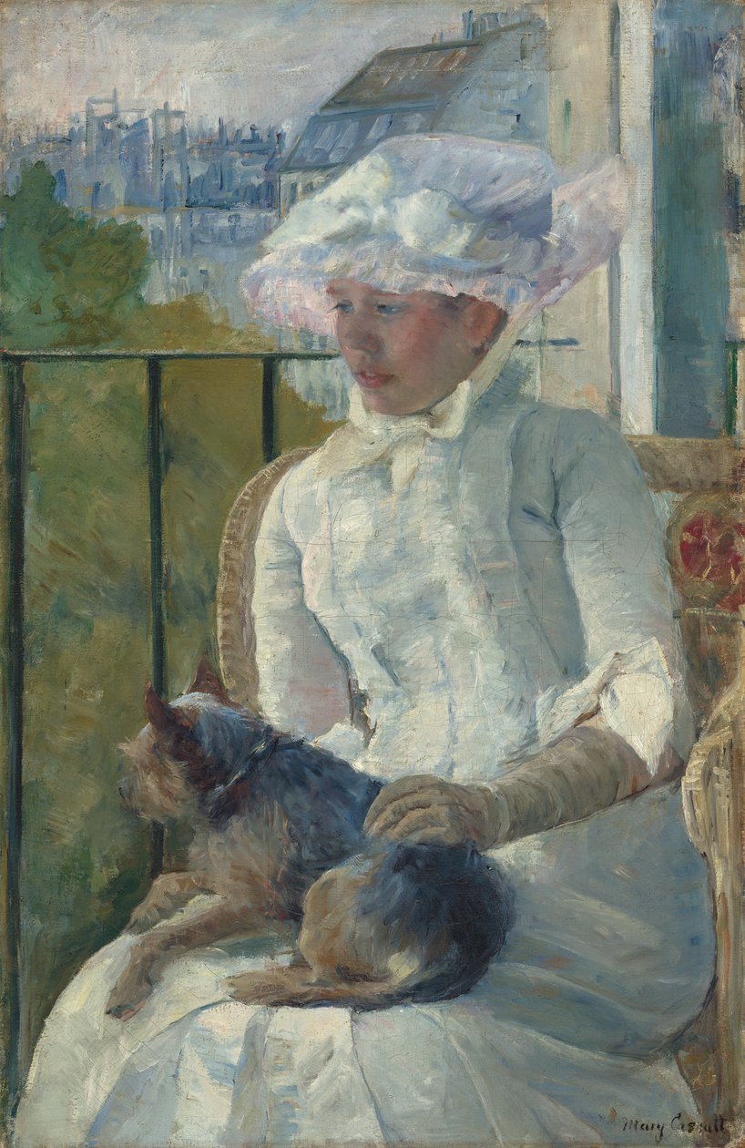窗口的女孩，c.1883-84 作者 玛丽·卡萨特
