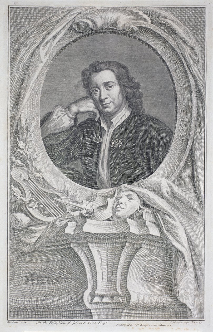 Potret Thomas Otway (1652-85) diukir oleh Jacobus Houbraken (1698-1780) (ukiran) 作者 玛丽（后）比尔