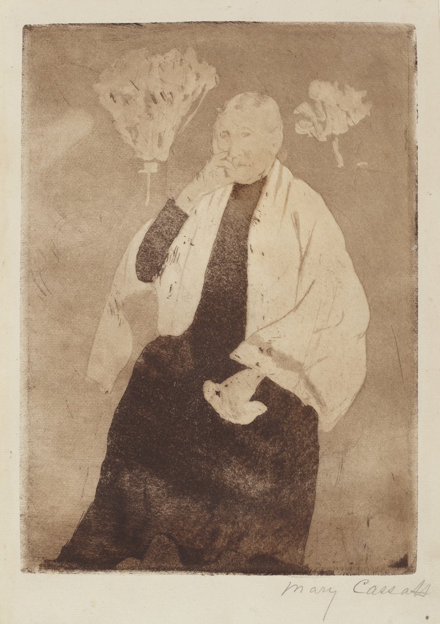 艺术家母亲的肖像，约1889-1890。 作者 玛丽·卡萨特