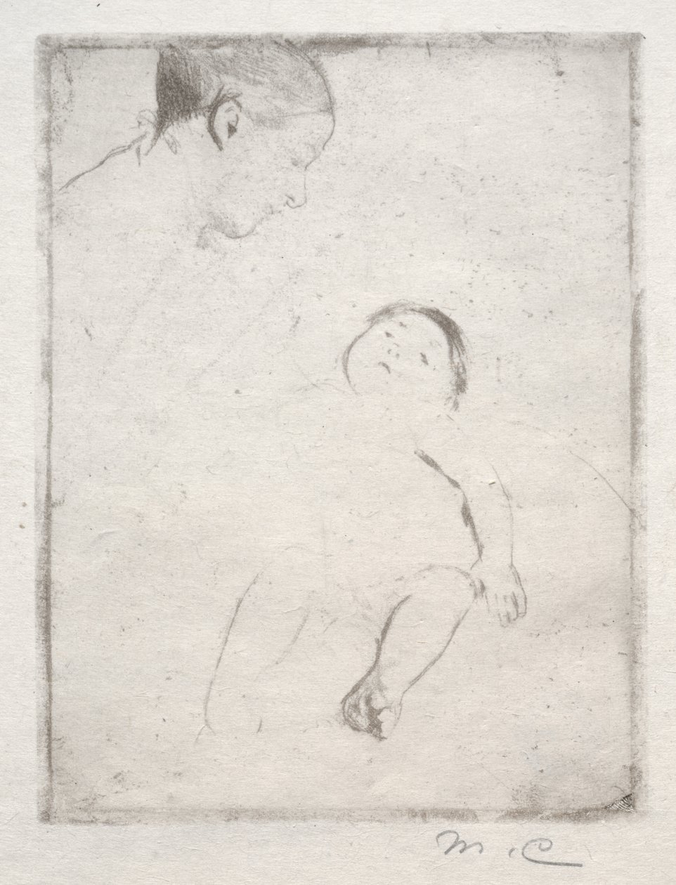 比尔躺在他的母亲膝上c。 1889年。 作者 玛丽·卡萨特