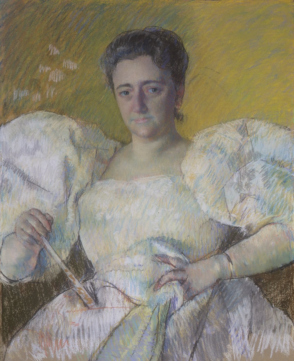 Louisine Havemeter，1896年（柔和的纸和帆布） 作者 玛丽·卡萨特