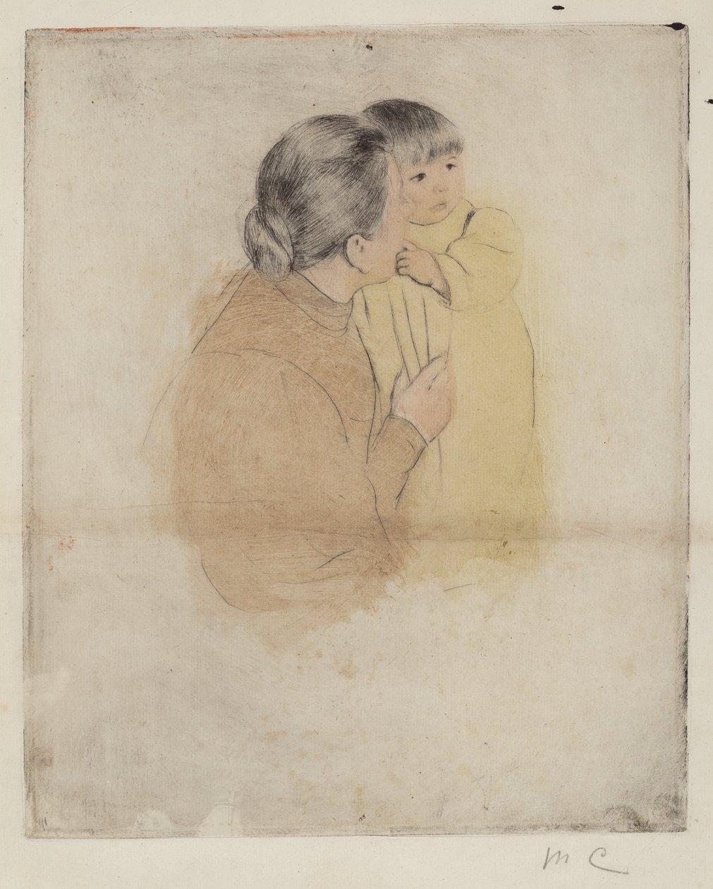 农民的母亲和孩子，约1894年。 作者 玛丽·卡萨特