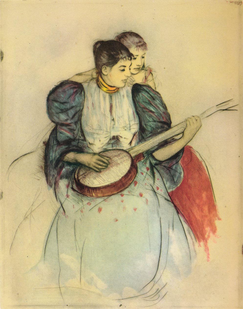 1893年的班卓琴课，1946年。 作者 玛丽·卡萨特