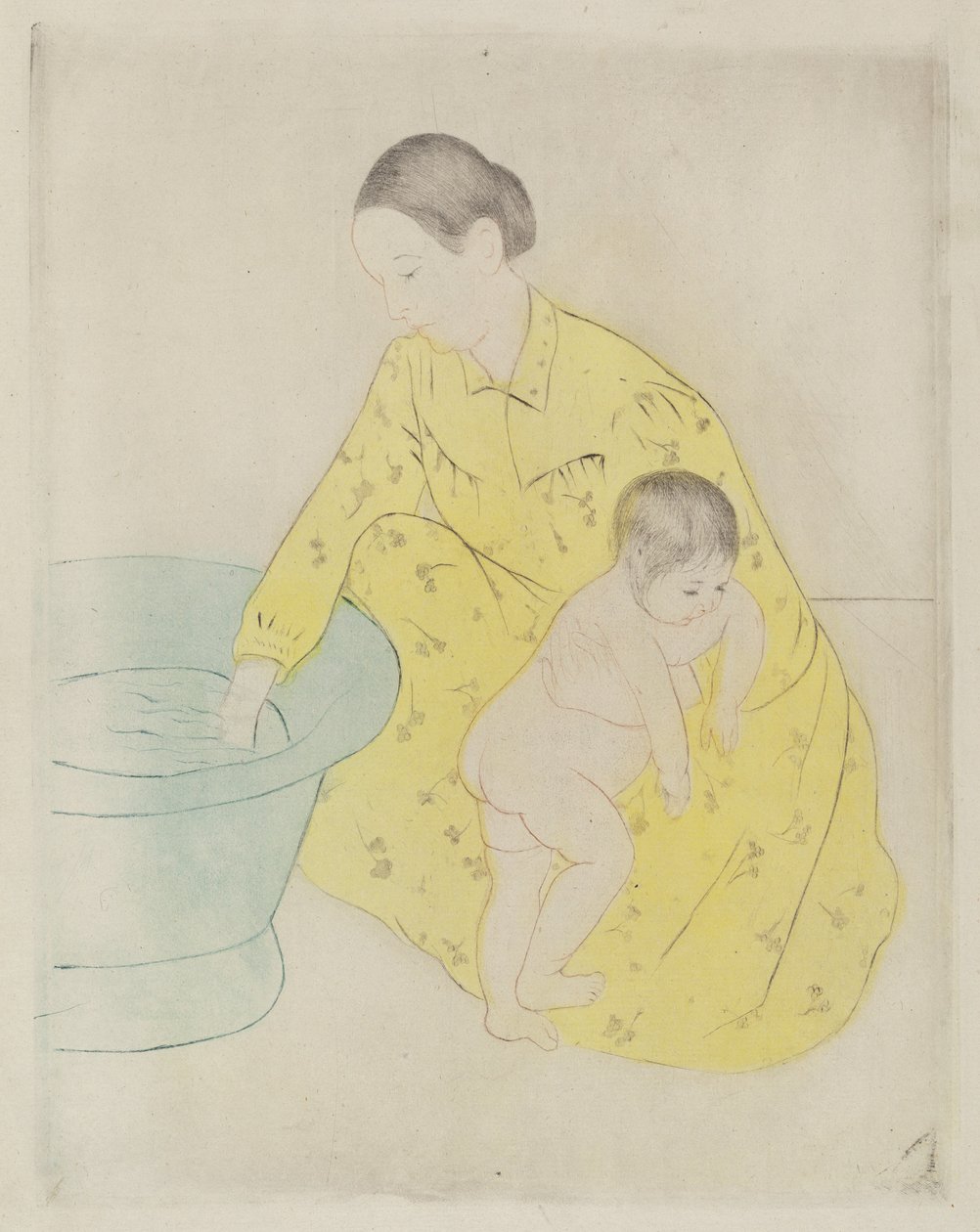 The Bath, 1890-1891. 作者 玛丽·卡萨特