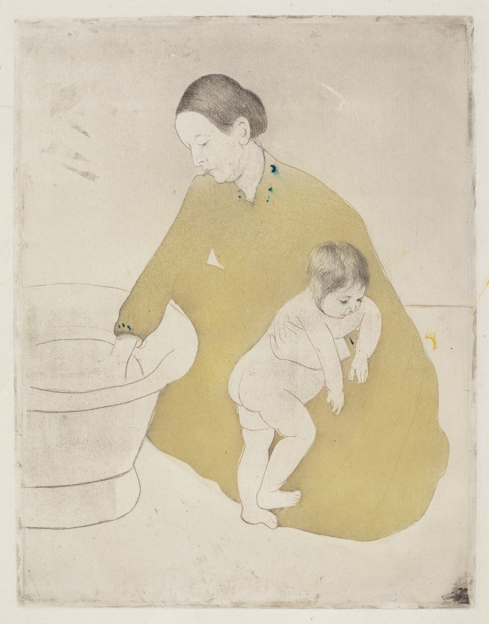 浴场》，1890-1891。 作者 玛丽·卡萨特