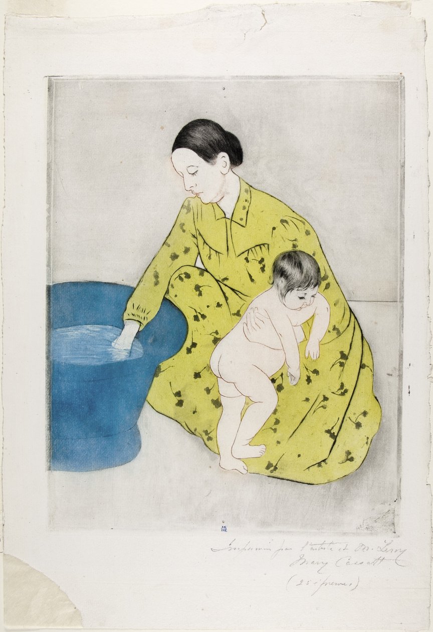 浴，1890-91 作者 玛丽·卡萨特
