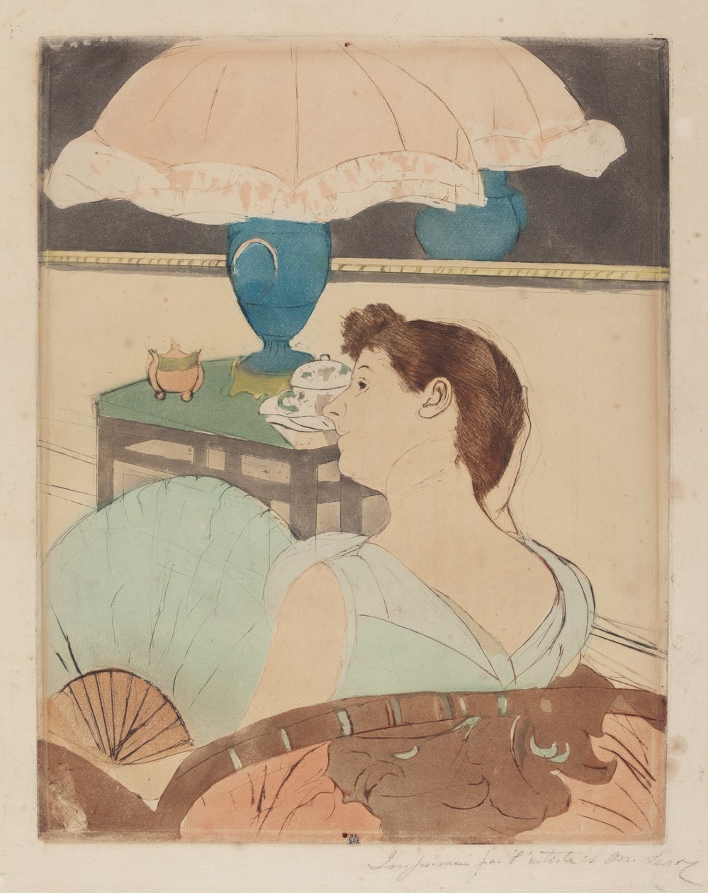 灯》，1890-1891。 作者 玛丽·卡萨特