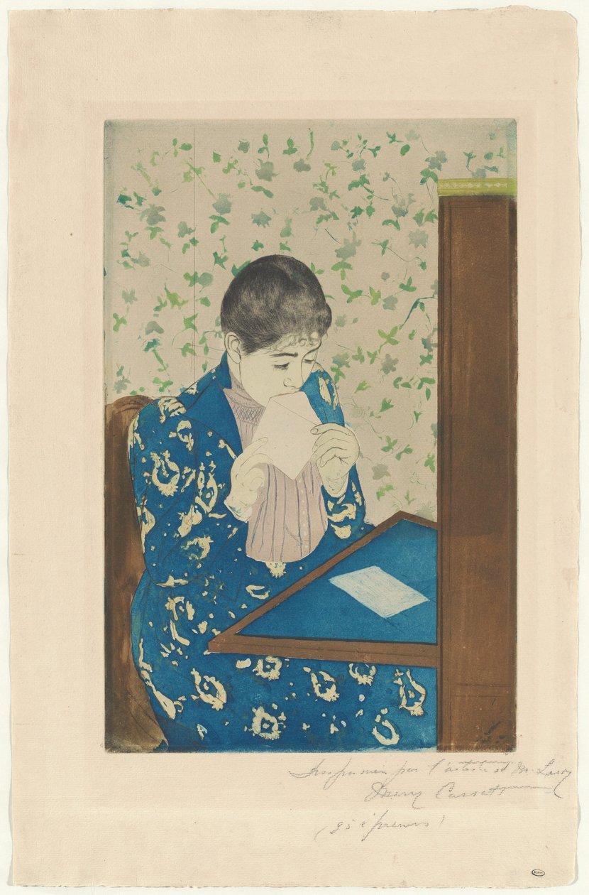 信》，1890-1891。 作者 玛丽·卡萨特