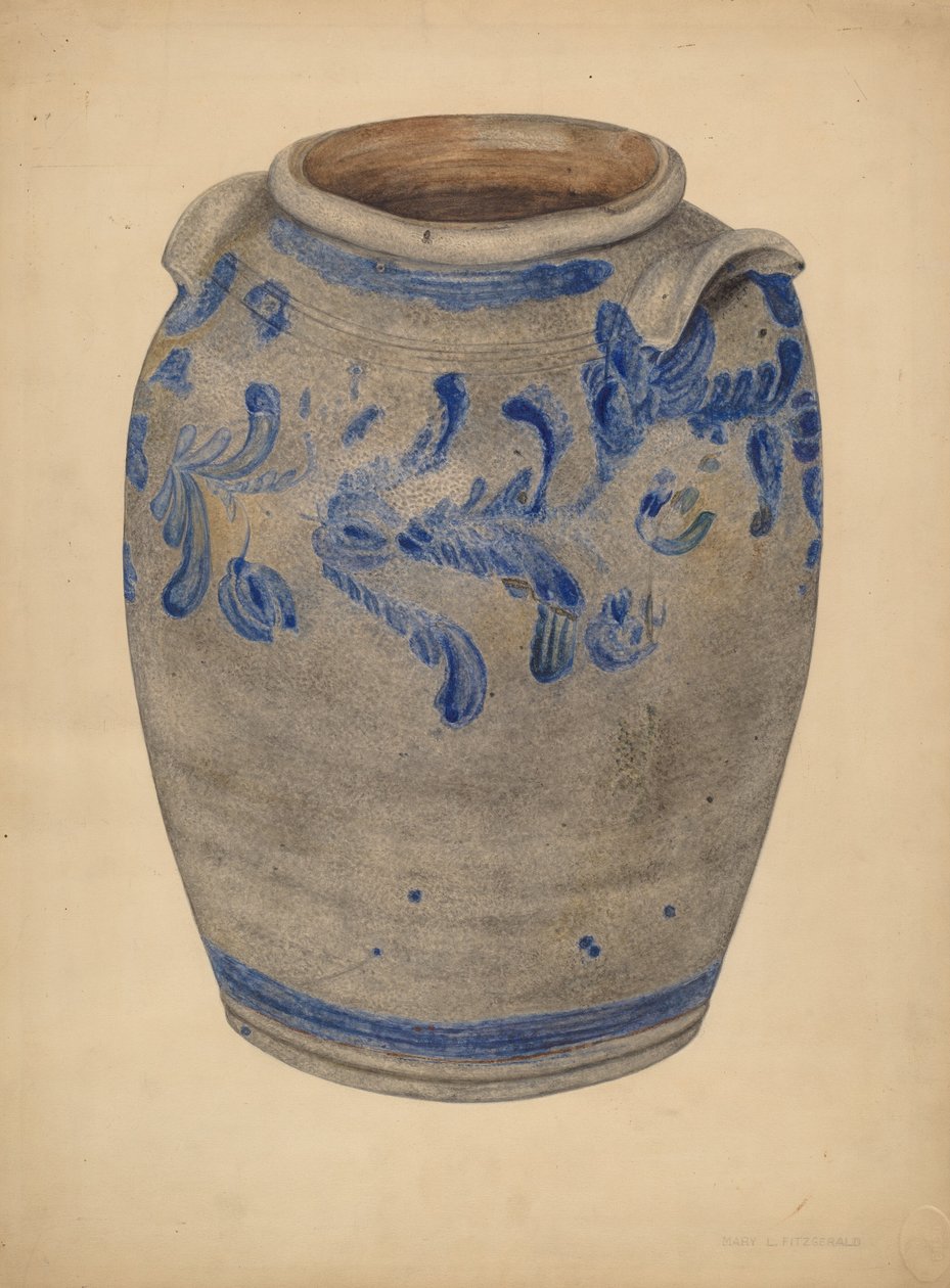 炻器罐，19351942年。 作者 玛丽·菲茨杰拉德